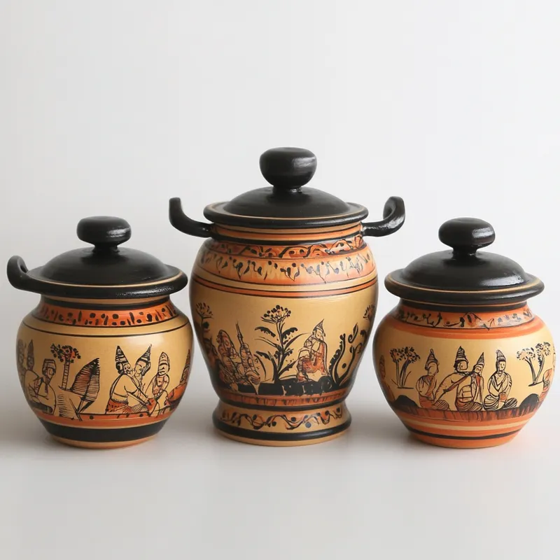 Kerala Artistic Kitchenware Set Of Cooking Pots Variant 3
