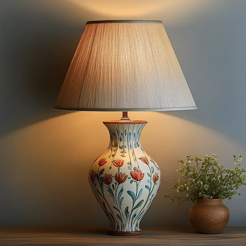 Uttar Pradesh Artistic Pradesh Showpieces & Figurines Ceramic Lamps Variant 2