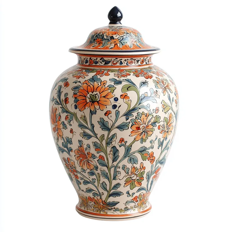 Uttar Pradesh Artistic Pradesh Showpieces & Figurines Decorative Ceramic Jars Variant 1