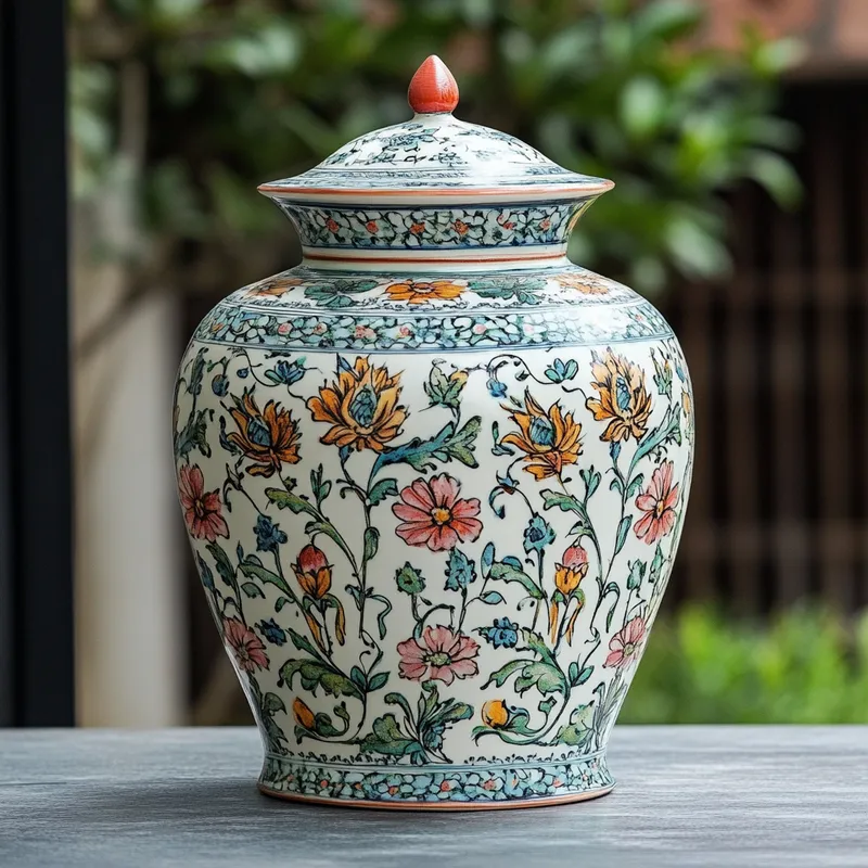 Uttar Pradesh Artistic Pradesh Showpieces & Figurines Decorative Ceramic Jars Variant 3
