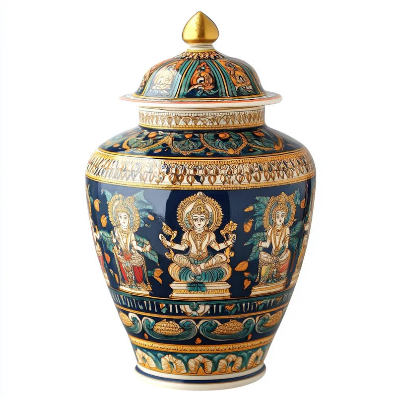 Tamil Nadu Artistic Nadu Showpieces & Figurines Decorative Ceramic Jars Variant 1